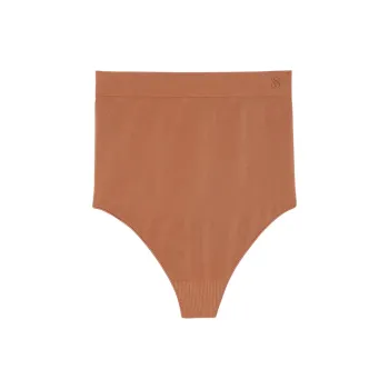 Victoria's Secret SeamlessShaping™ High-Waist Thong Panty / Caramel Underpants Women's 1 Pack Mousse