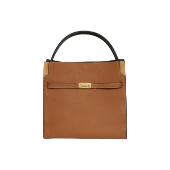 TORY BURCH Lee Radziwill Matte Cowhide Shoulder Bag, Crossbody Bag, Handbag Large Size Women's Tiger's Eye Brown