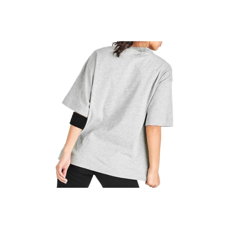 Nike Drop Shoulder Sleeve T Shirt Women's Gray-2