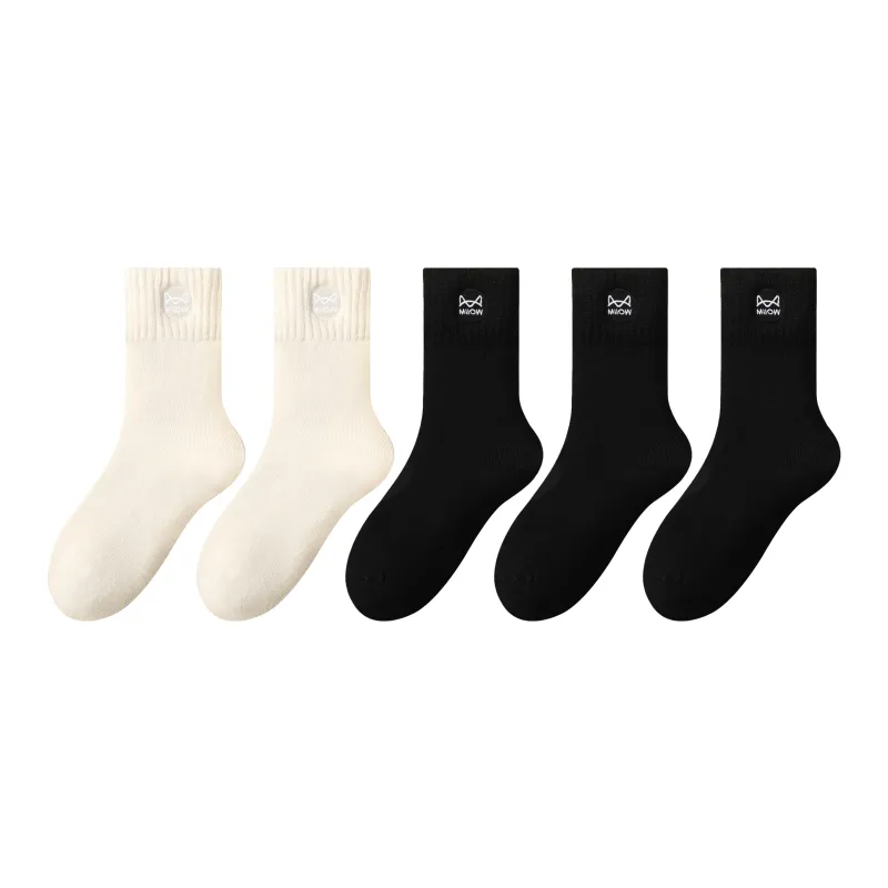 MIIOW Mid Calf Socks Women's Combo Set-7