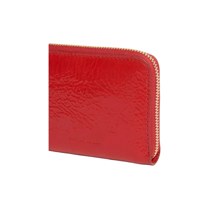 MANSUR GAVRIEL Logo stamp Patent finish Zip Wallet-4