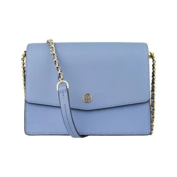 TORY BURCH Robinson Leather Chain Bag Shoulder Bag Crossbody Bag Medium Size Women's Ice Blue
