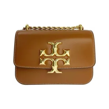 TORY BURCH Eleanor Cow Leather Small Square Bag Crossbody Bag Shoulder Bag Small Size Women's Bourbon Whiskey Color