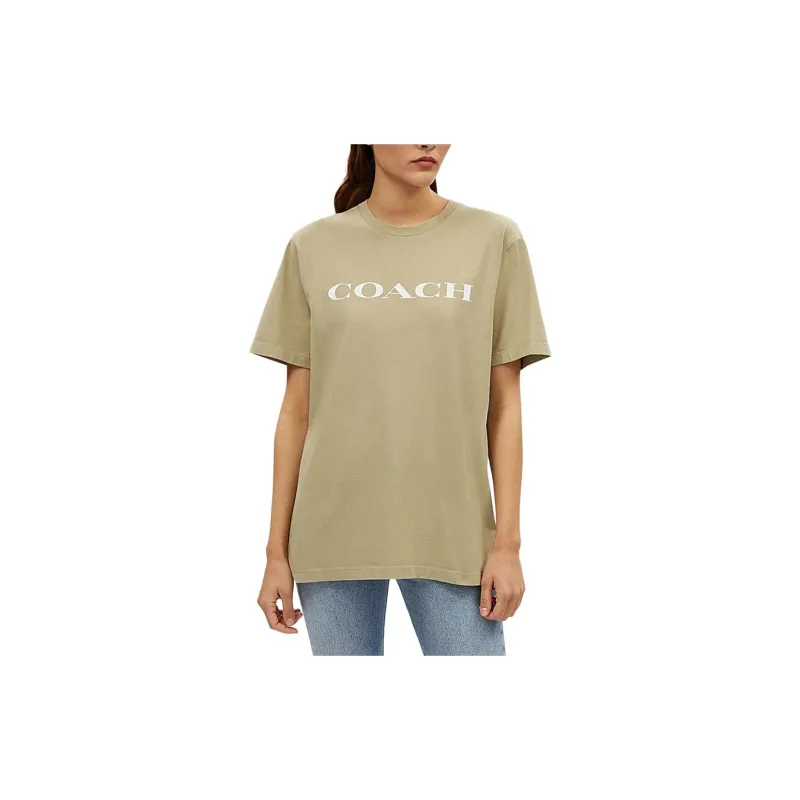COACH T Shirt Women's Gray Green-4