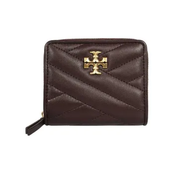 TORY BURCH Kira Leather Wallet Women's Purple Brown
