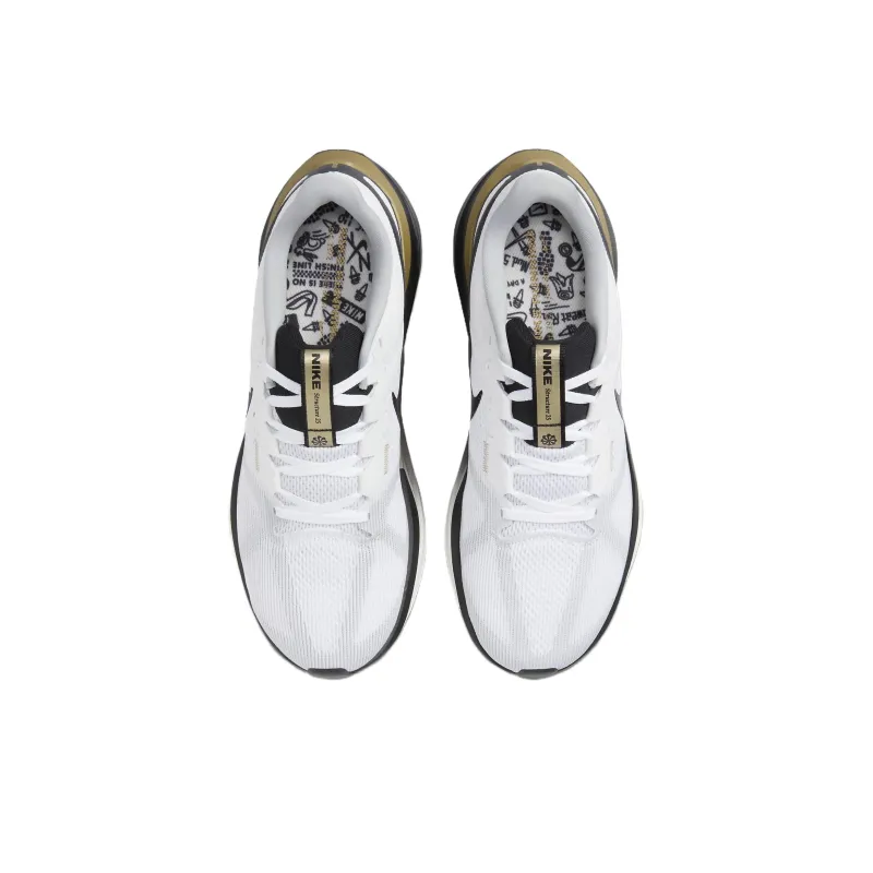 Nike Structure 25 White Metallic Gold Light Smoke Grey Black-3
