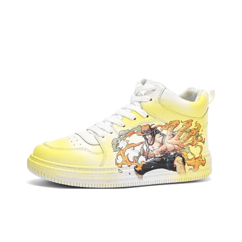 DM High Top Skateboard Shoes Unisex Painted-2