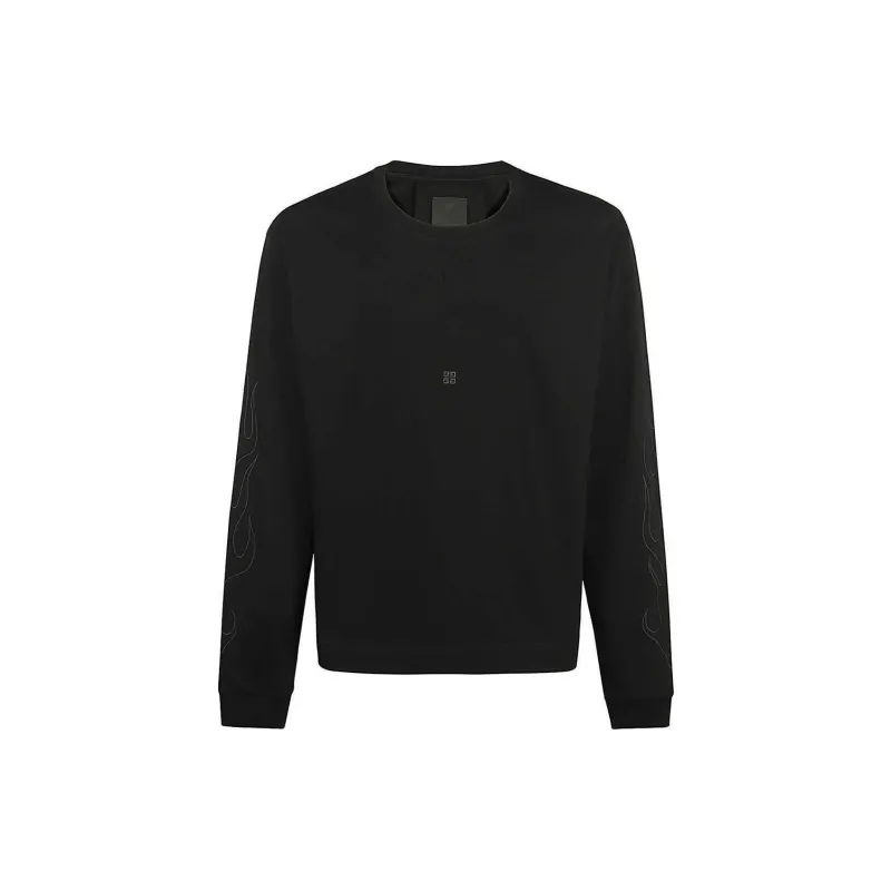 Givenchy Logo Embroidered Long Sleeved T Shirt-1