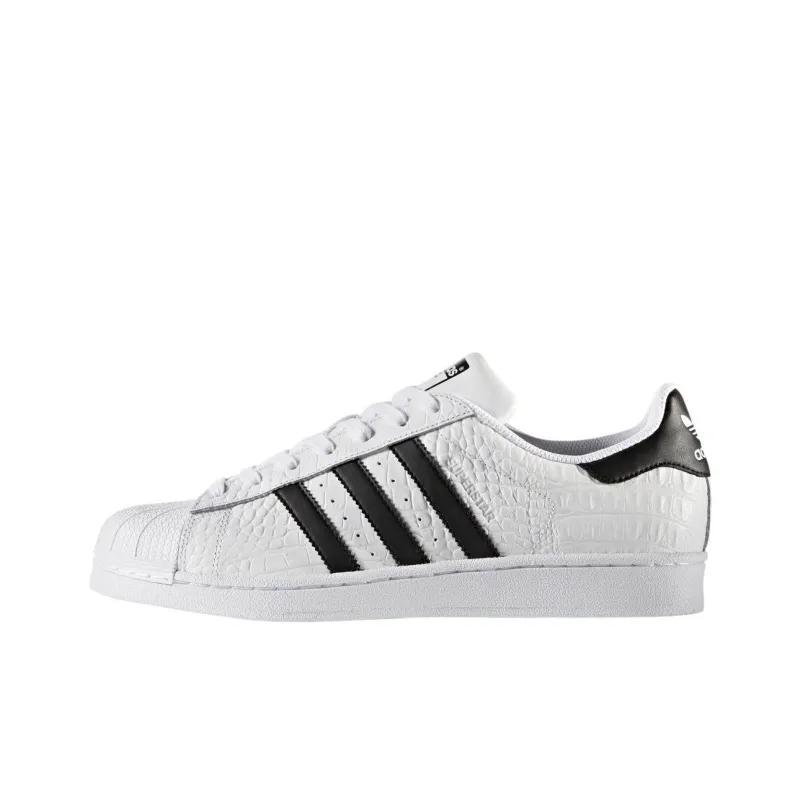 Adidas Originals SUPERSTAR Anti Slip Wear Resistant Low Top Skateboard Shoes Unisex White Black-0