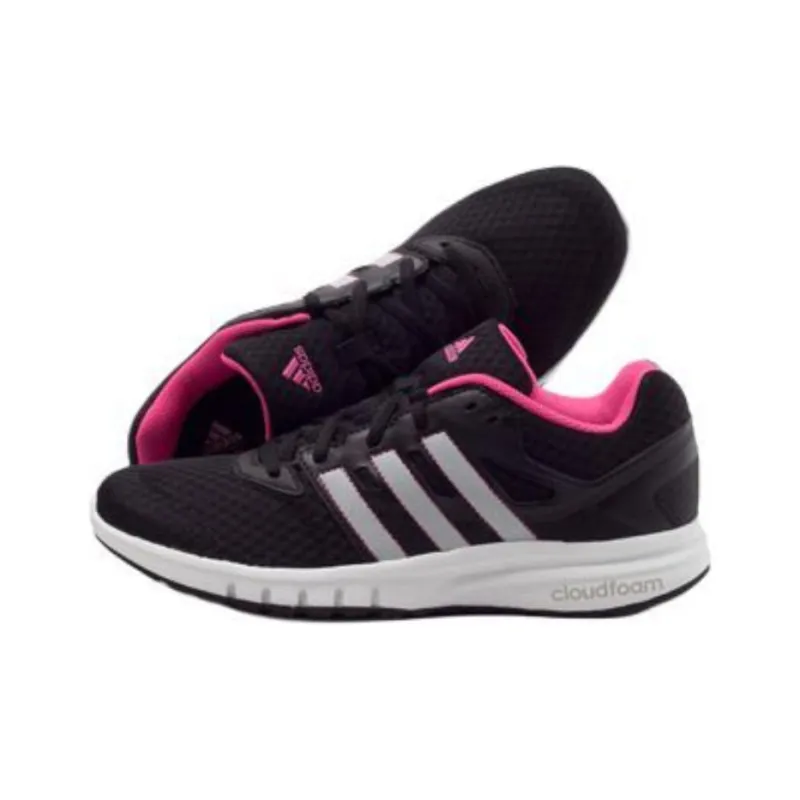 Adidas Galaxy Slip Resistant Low Top Running Shoes Women's Black White-1