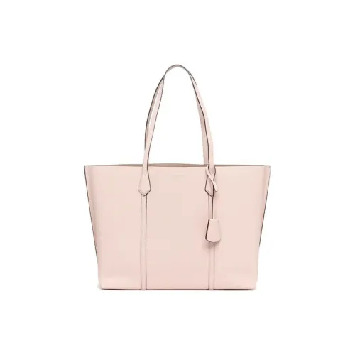 TORY BURCH Perry Litchi Grain Leather Tote Bag Shopping Bag One Shoulder Handbag Large Size Women's Pink