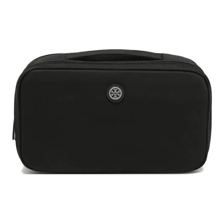 TORY BURCH Recycled Nylon Clutch Makeup Bag Women's Black-0