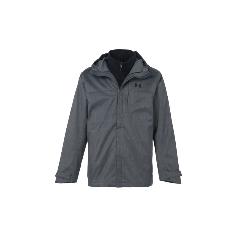 Under Armour Outdoor Hiking Water Resistant Windproof Breathable Windbreaker Jacket Unisex Gray Comes With Necklace-2