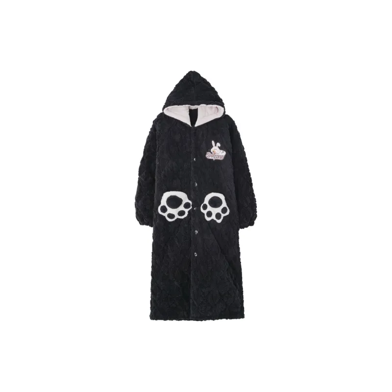 Qiao Ni Tong Pajama Robe Men's Black-0