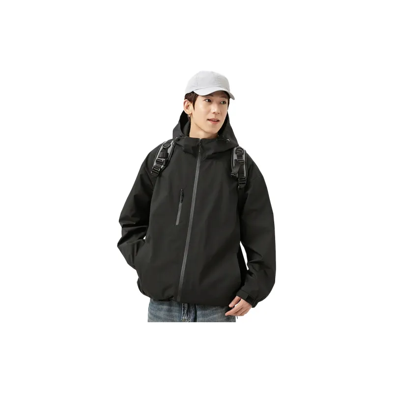 RENBEN Jackets Coats Unisex Black-6