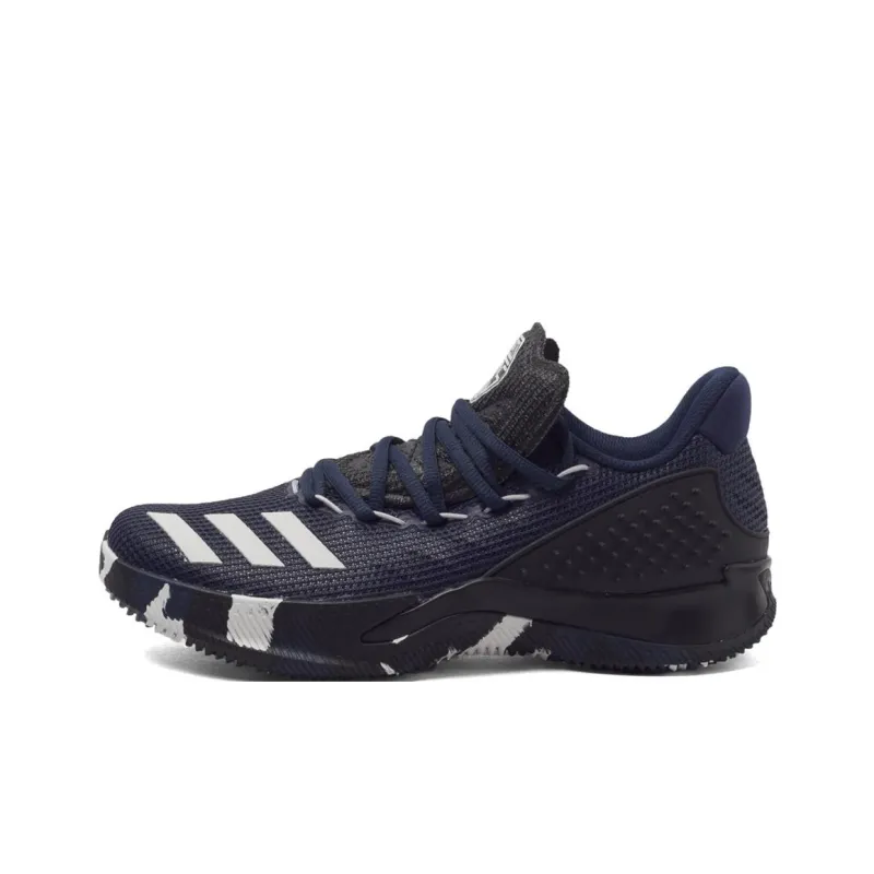 Adidas Ball 365 Anti Slip Wear Resistant Low Top Basketball Shoes Men's Blue Black-0