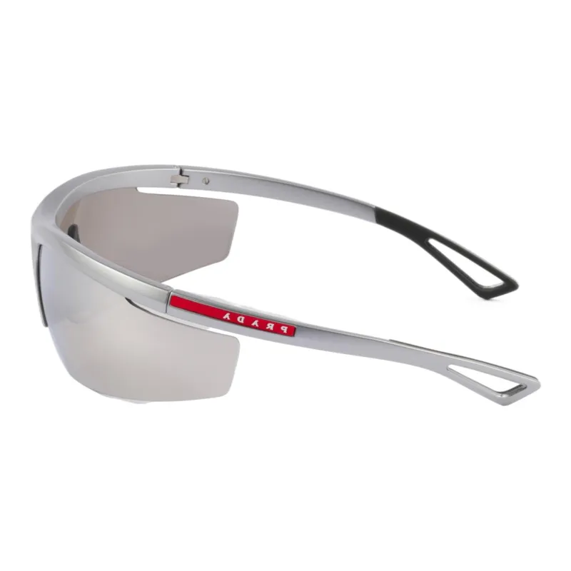 PRADA Acetate Nylon Browline Sunglasses Men's Gray-2
