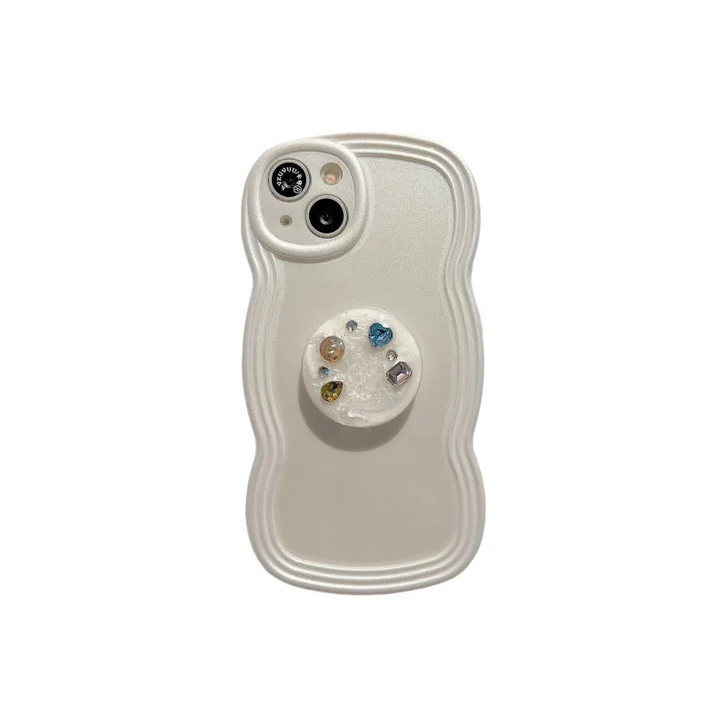 Wei Xin TPU Material White 4 Stand Phone Cases Compatible With IPhone 16/15 Pro Max/Apple 13/14 Pro Max/12-3