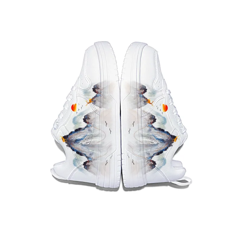 Cold Cicadas Yesterday Breathable Lightweight Low Top Casual Shoes Unisex White-4