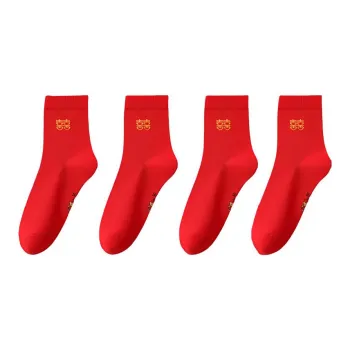 Lanza Mid Calf Socks Women's 4 Pack Red