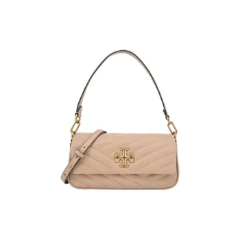 TORY BURCH Kira Leather Portable Crossbody Bag, Shoulder Bag Women's Light Desert Brown