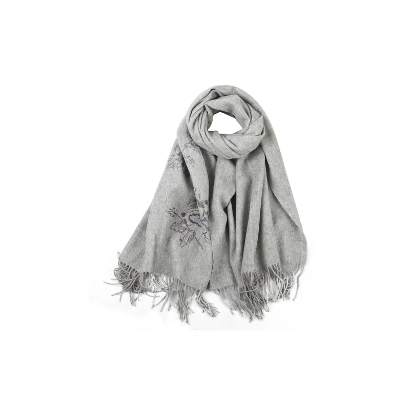 Shanghai Story 100% Sheep Wool Shawls Women's Encounter The Bloom, Nude-18