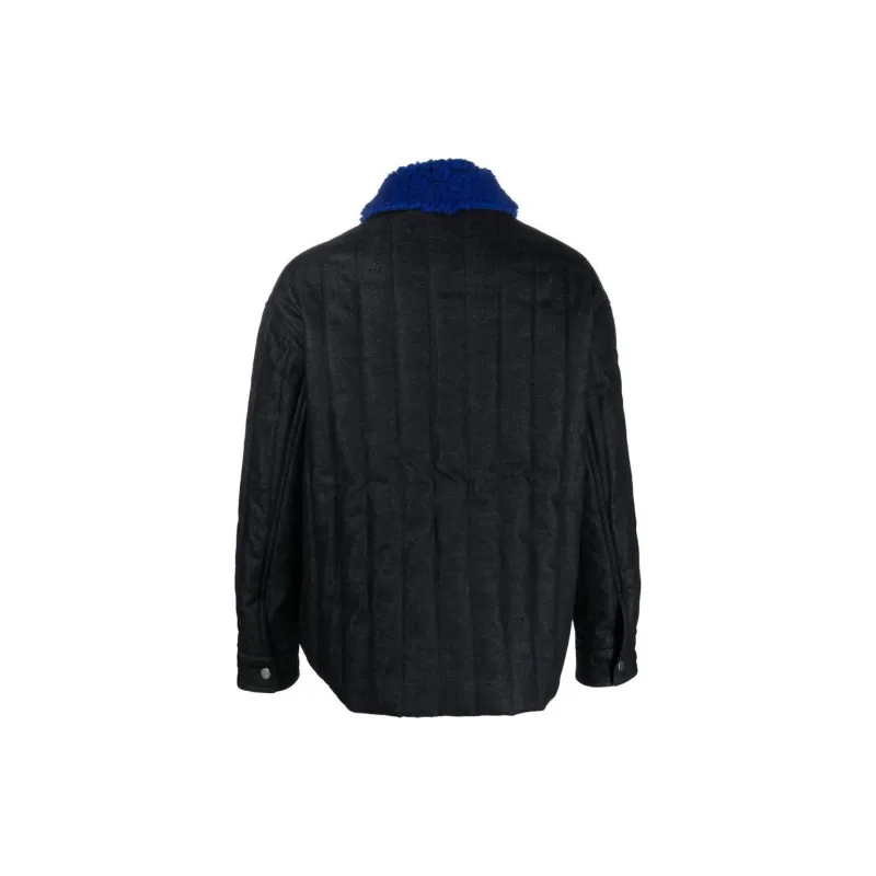 Sunnei Contrasted Collar Buttoned Jacket-1