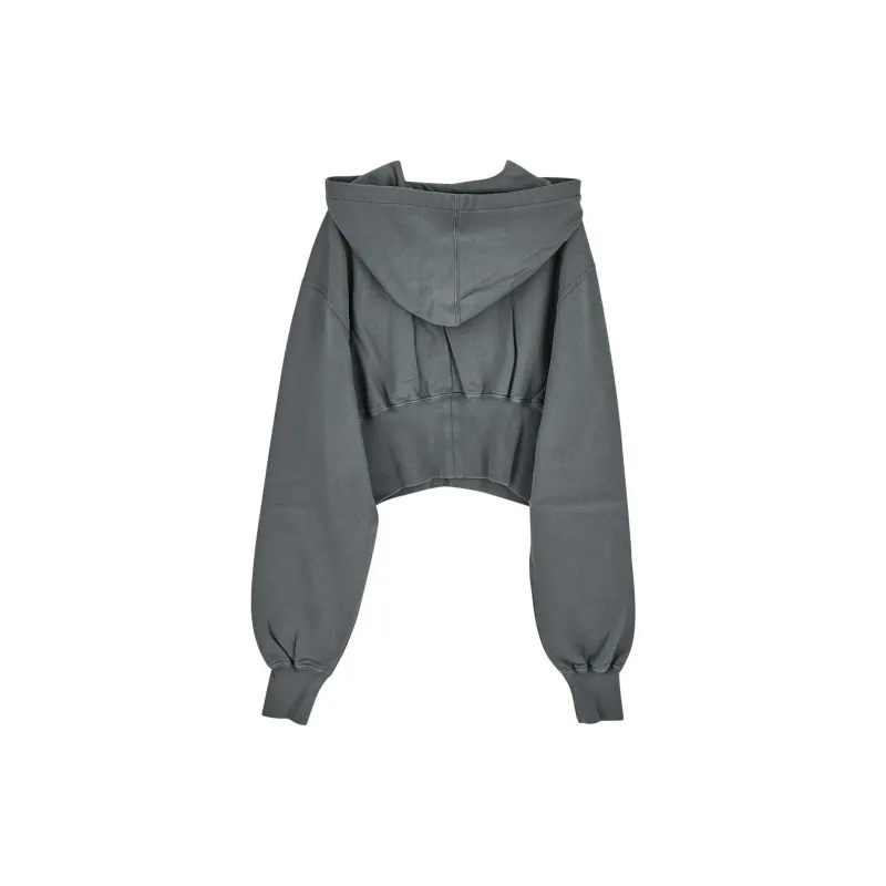 Rick Owens DRKSHDW Tatlin Drawstring Cropped Hoodie-1