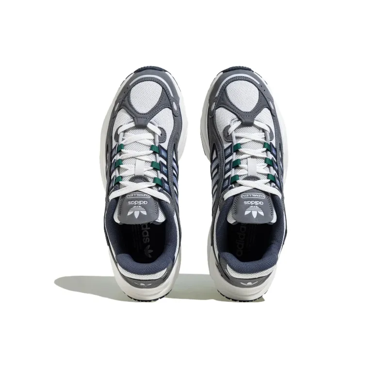 Adidas Originals Ozmillen Wear Resistant Low Top Chunky Sneakers Unisex Gray Green-4