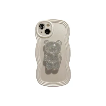 Wei Xin TPU Material White 4 Stand Phone Cases Compatible With IPhone 16/15 Pro Max/Apple 13/14 Pro Max/12