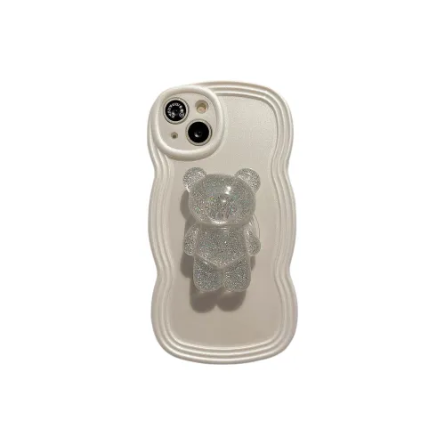 Wei Xin TPU Material White 4 Stand Phone Cases Compatible With IPhone 16/15 Pro Max/Apple 13/14 Pro Max/12