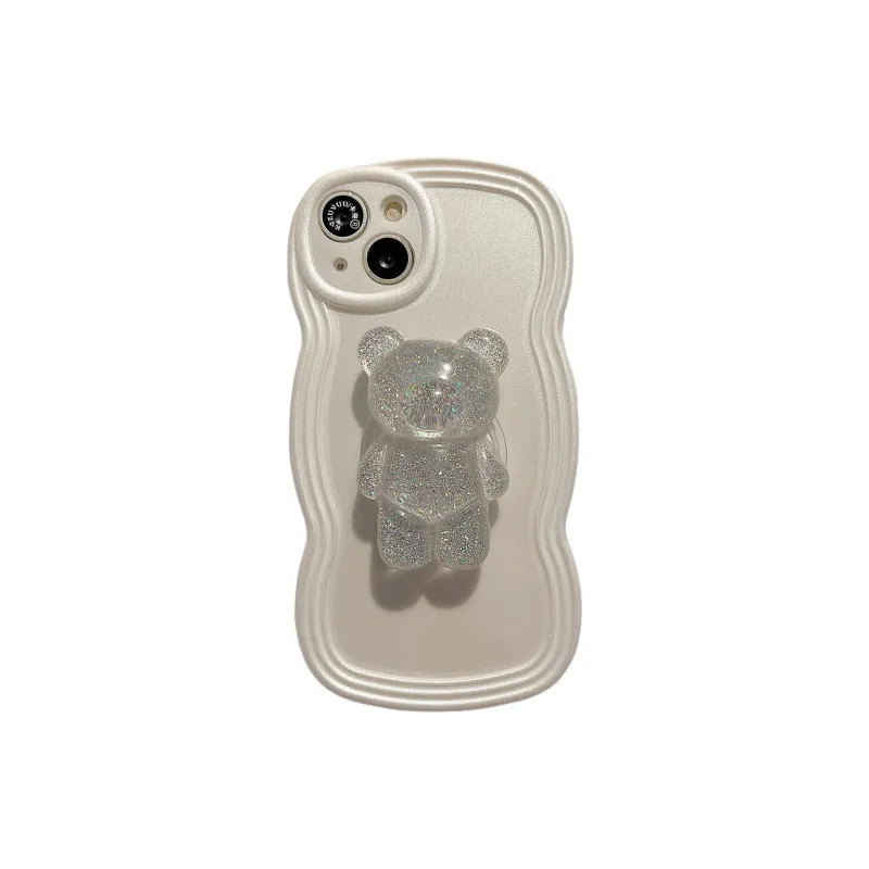 Wei Xin TPU Material White 4 Stand Phone Cases Compatible With IPhone 16/15 Pro Max/Apple 13/14 Pro Max/12-0