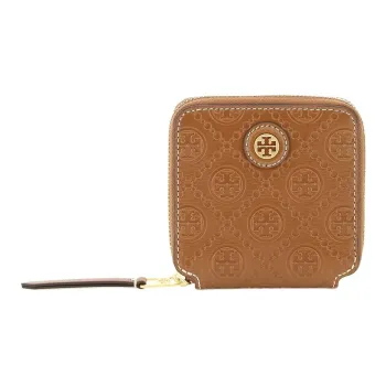 TORY BURCH T Monogram Leather Wallet Women's Brown