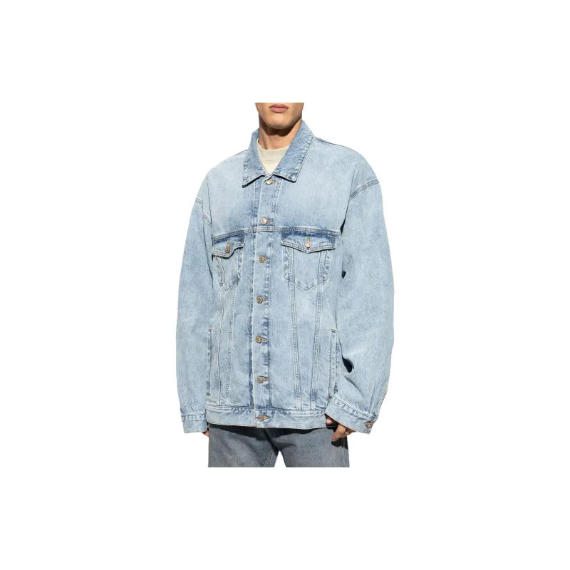 Balenciaga Vintage Effect Denim Jacket-3