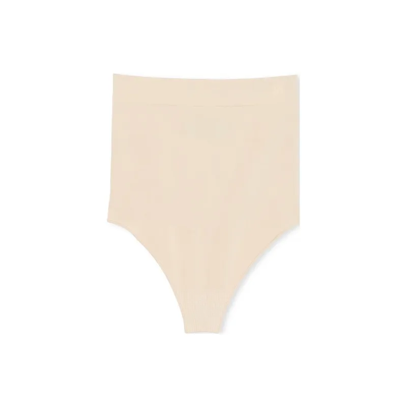 Victoria's Secret SeamlessShaping High-Waist Thong Panty / Marzipan Underpants Women's 1 Pack Almond Candy-0