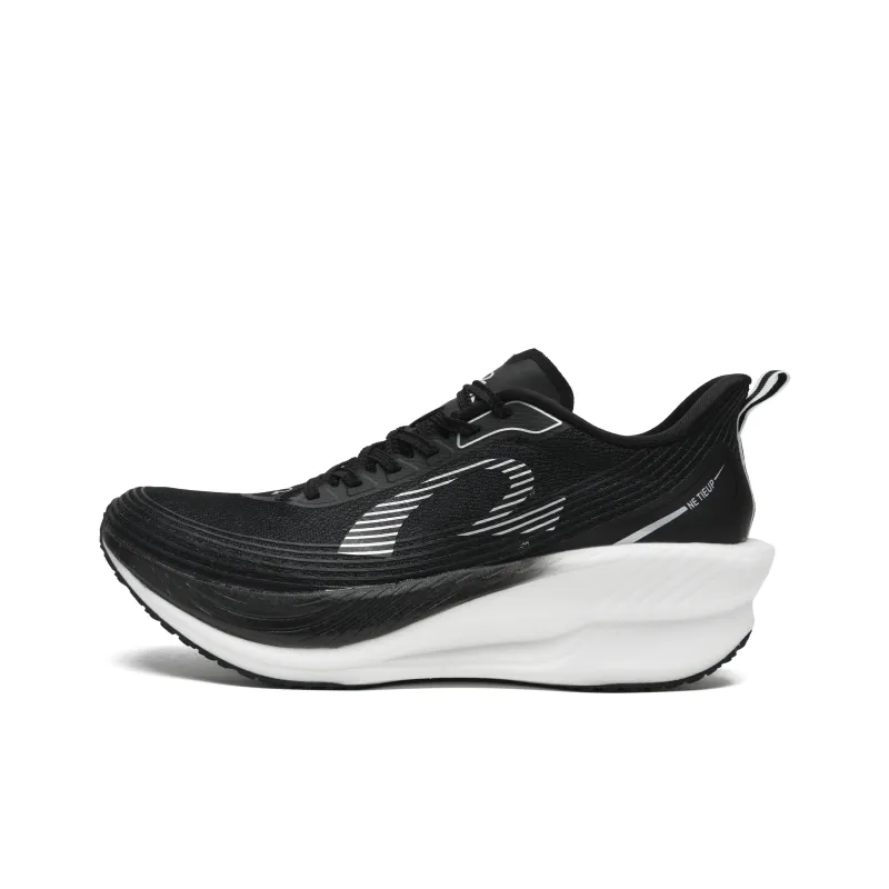 NEIERKE Cushioning Coverage Breathable Anti-Rollover Low-Top Training Marathon Running Shoes Unisex Black White-0