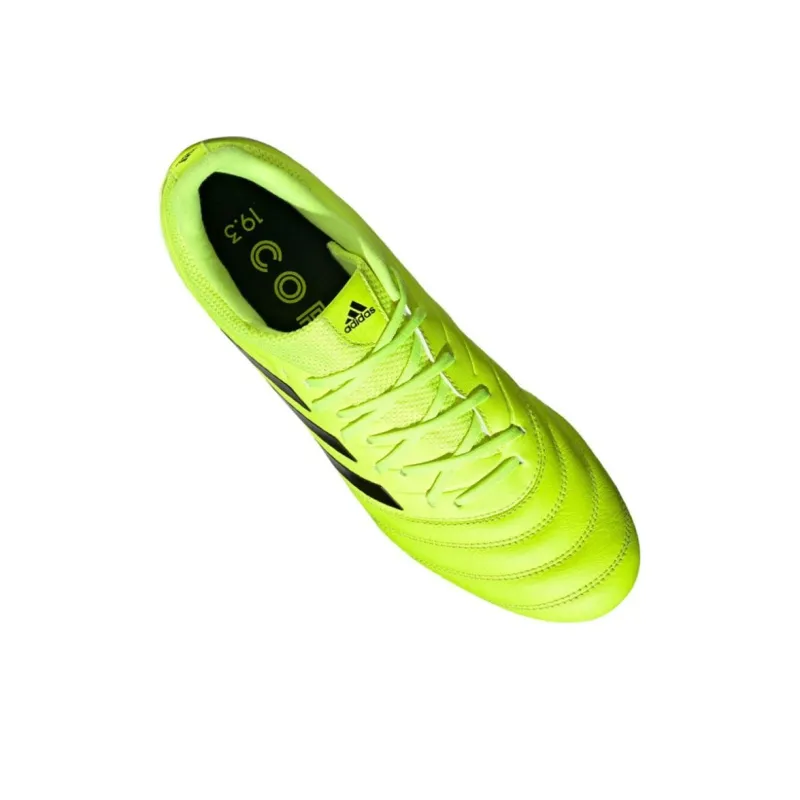 Adidas Copa 19.3 Anti Slip Wear Resistant Soccer Shoes Men's Yellow-2