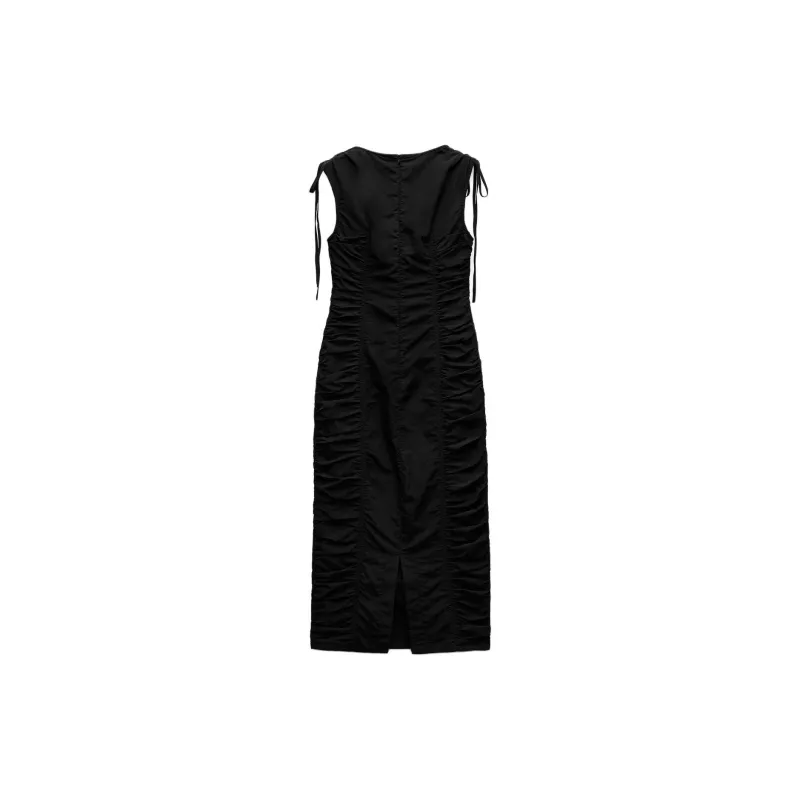ZARA Trf Sleeveless Dress Women's Black-1