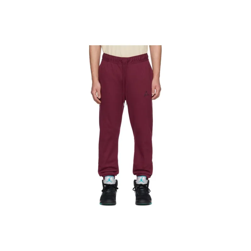 Jordan Knitted Sweatpants Men Burgundy-3