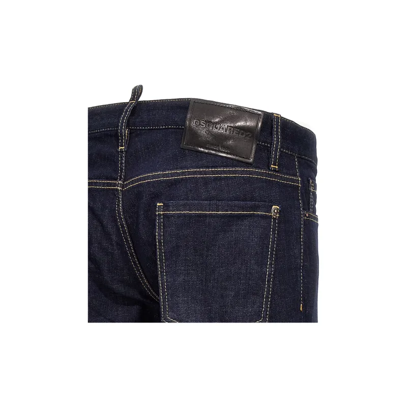DSQUARED 2 Logo Patch Straight Leg Jeans-3