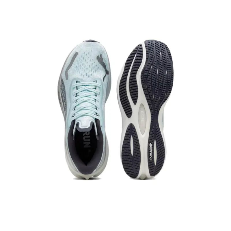PUMA Velocity Nitro 3 Anti Slip Wear Resistant Low Top Running Shoes Women's Blue Gray-3