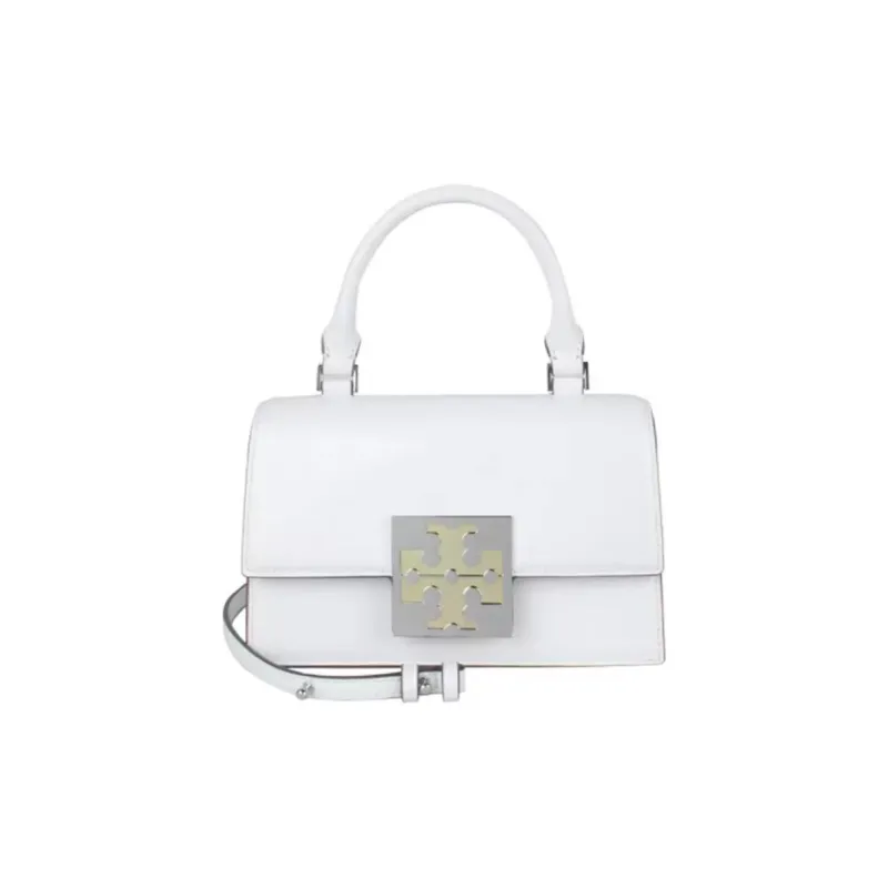 TORY BURCH BON BON Cow Split Leather Shoulder Bag Crossbody Bag Handbags Mini Women's White-0