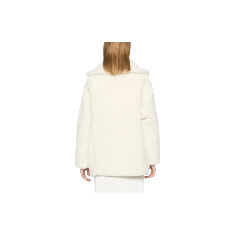 MaxMara Espero Teddy Button Up Short Coat-3
