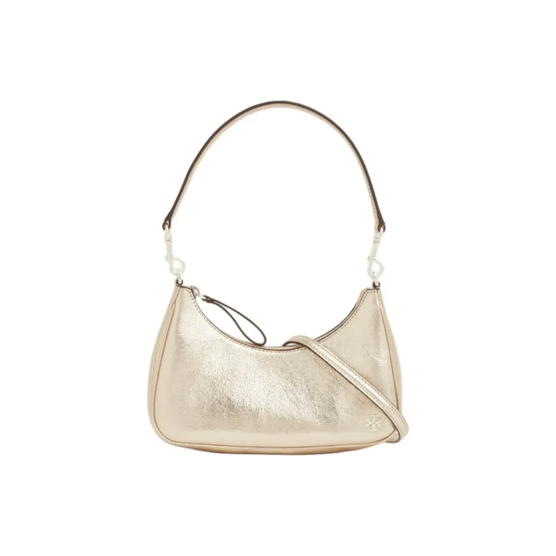 TORY BURCH 151 MERCER Leather Crescent Bag Shoulder Bag Women's Gold-0