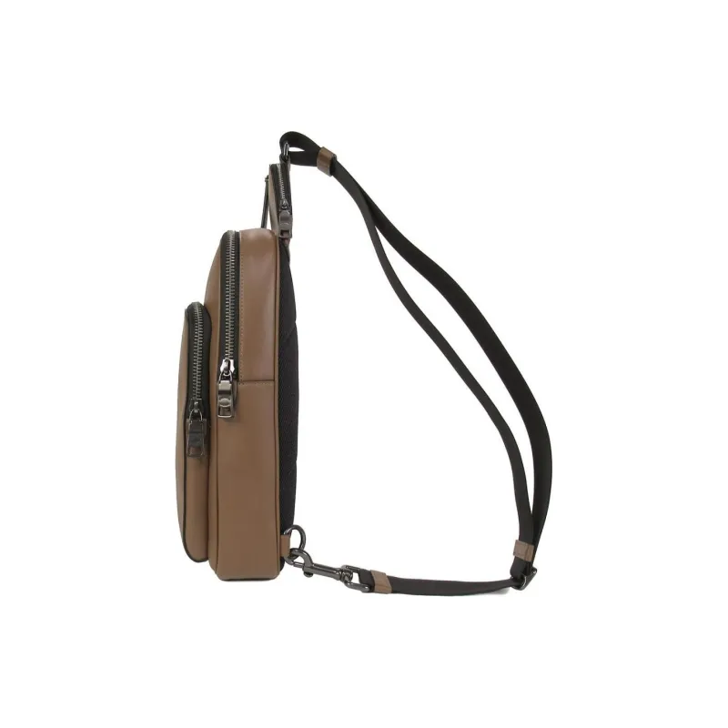 COACH ETHAN Calfskin Sling Bag, Shoulder Bag, Crossbody Bag Trumpets Men's Bronze With Saddle-4