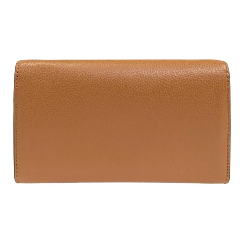 TORY BURCH Robinson Litchi Grain Leather With Calfskin Wallet Women's Tiger's Eye Stone-2