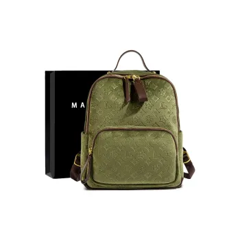 MACKJANICE Polyurethane Bonded Synthetic Leather Backpack Regular Women's Avocado Green