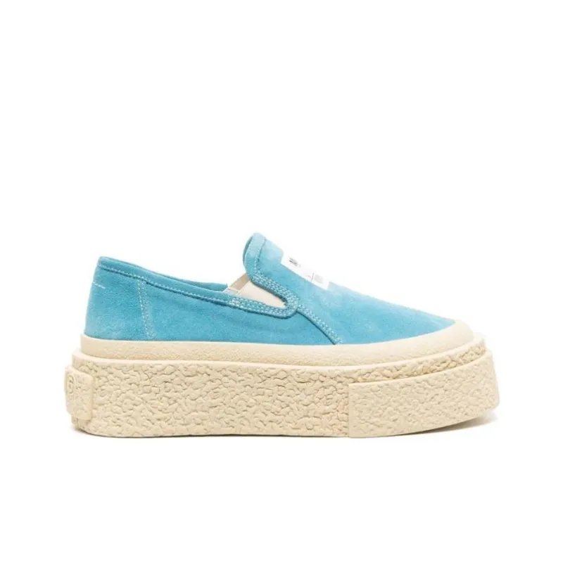 MM6 Maison Margiela Low Top Platform Shoes Women's Blue-1