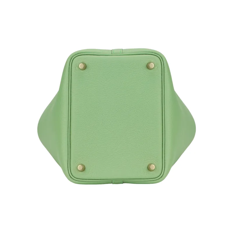 HERMES Picotin Lock Maurice Bullock Leather Basket Bag, Bucket Bag, Handbag Women's 3I Vert Criquet Avocado Green-6