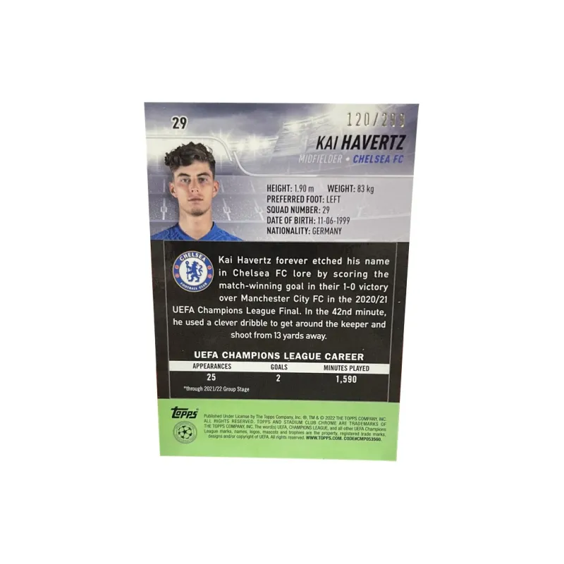 Topps Champions League Stadium Germany Chelsea Arsenal Haaland 299 PC Player Card Quality Guaranteed Sports Cards 1 Pc-1